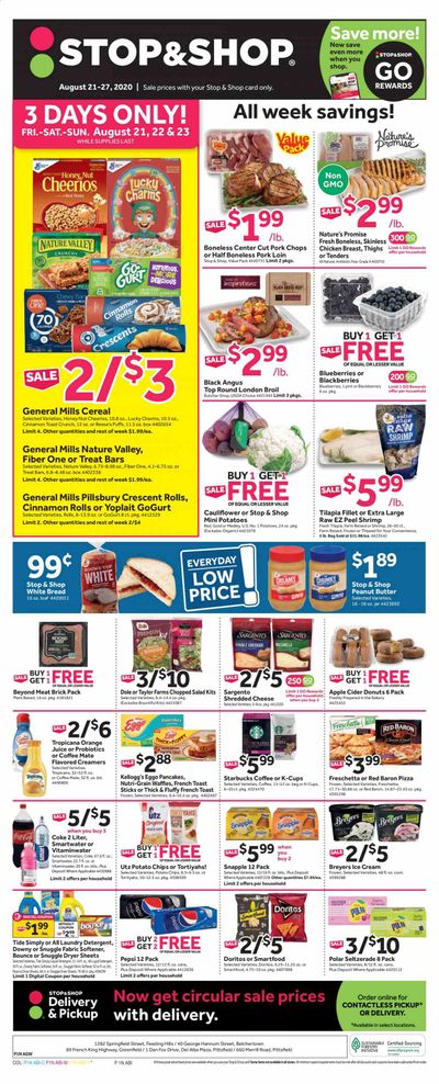 Stop & Shop (MA) Weekly Ad August 21 to August 27