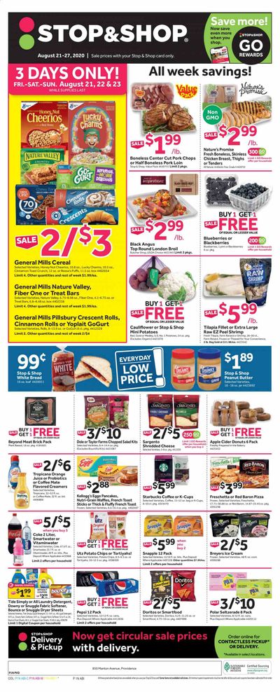 Stop & Shop (RI) Weekly Ad August 21 to August 27