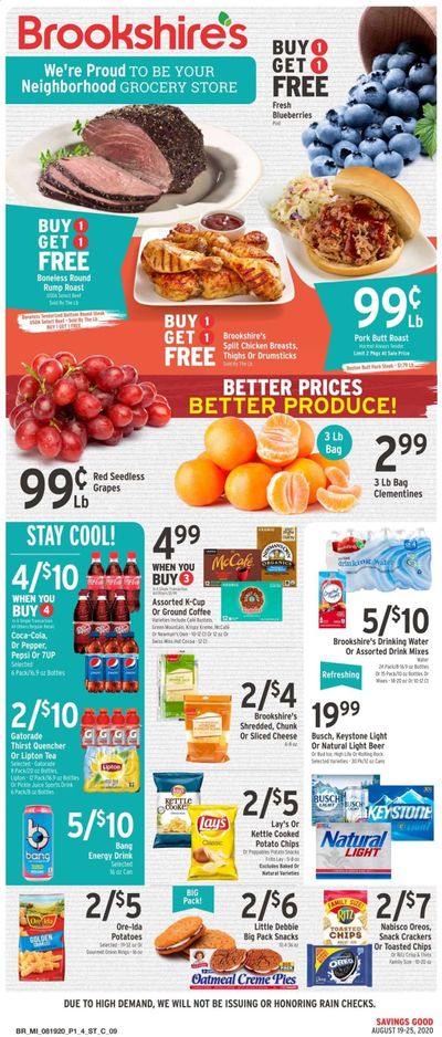 Brookshires Weekly Ad August 19 to August 25