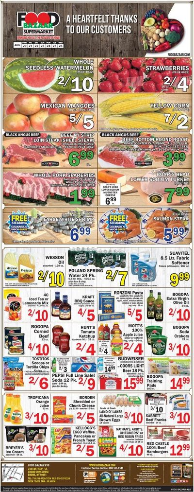 Food Bazaar Weekly Ad August 20 to August 26