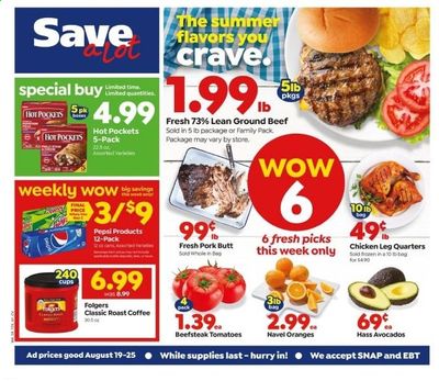 Save a Lot Weekly Ad August 19 to August 25 Save a Lot Weekly Ad August 19 to August 25