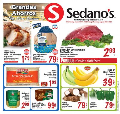 Sedano's Weekly Ad August 19 to August 25