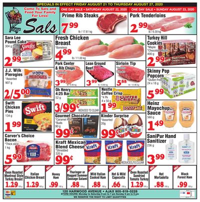 Sal's Grocery Flyer August 21 to 27