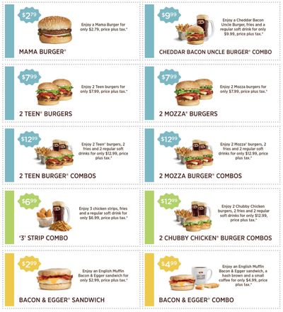 A&W Canada New Coupons: Mama Burger for $2.79 + Bacon & Egger Sandwich for $2.99 + More Coupons