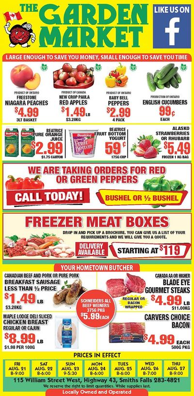The Garden Market Flyer August 21 to 27