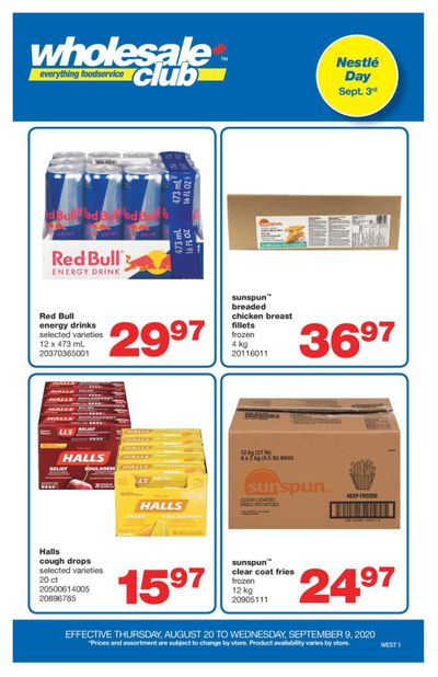 Wholesale Club (West) Flyer August 20 to September 9 Wholesale Club (West) Flyer August 20 to September 9