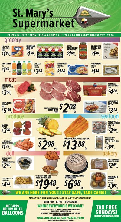 St. Mary's Supermarket Flyer August 21 to 27