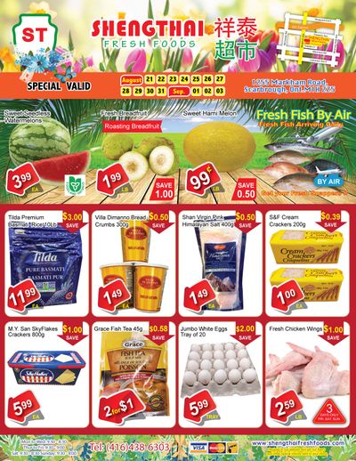 Shengthai Fresh Foods Flyer August 21 to September 3