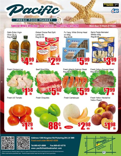 Pacific Fresh Food Market (Pickering) Flyer August 21 to 27