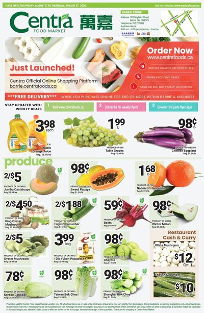 Centra Foods (Barrie) Flyer August 21 to 27