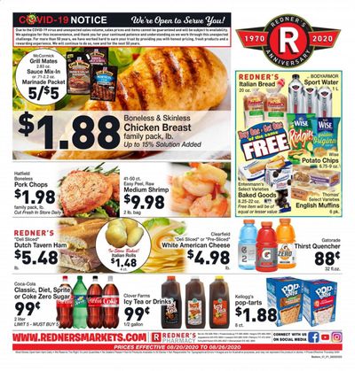 Redner's Markets Weekly Ad August 20 to August 26