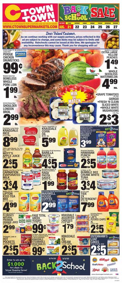 C-Town Weekly Ad August 21 to August 27