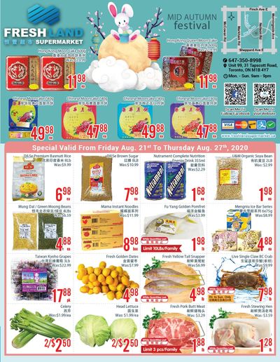 FreshLand Supermarket Flyer August 21 to 27