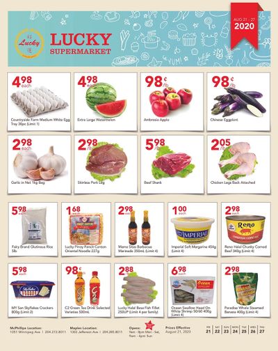 Lucky Supermarket (Winnipeg) Flyer August 21 to 27