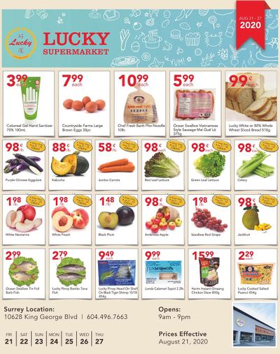 Lucky Supermarket (Surrey) Flyer August 21 to 27