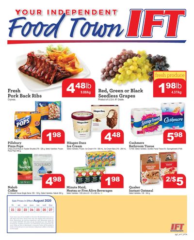IFT Independent Food Town Flyer August 21 to 27