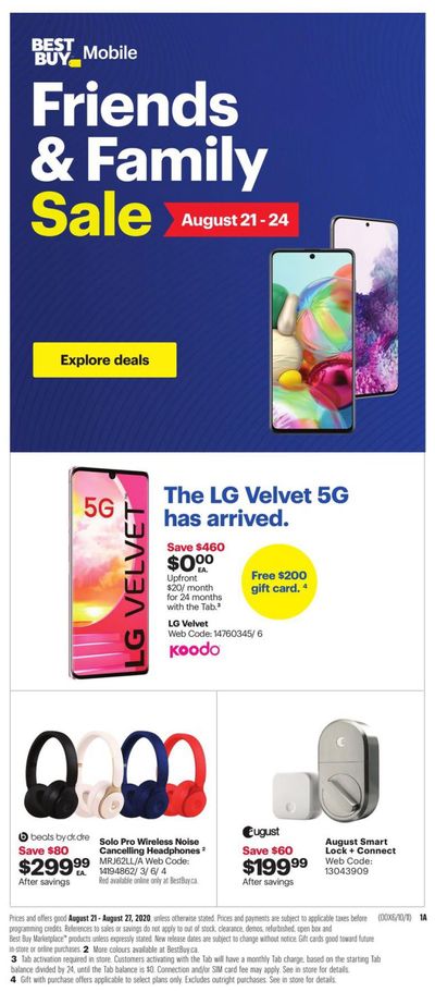 Best Buy Mobile Friends and Family Sale Flyer August 21 to 24
