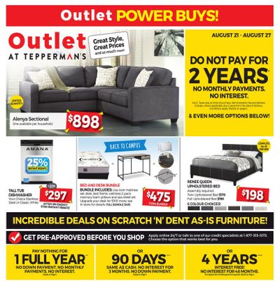 Outlet at Tepperman's Flyer August 21 to 27