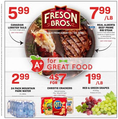 Freson Bros. Flyer August 21 to 27