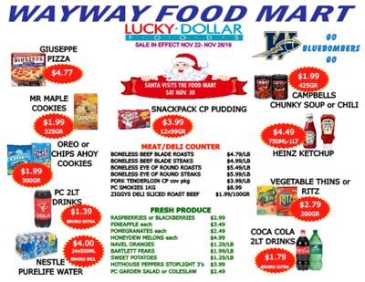 WayWay Food Mart Flyer November 22 to 28