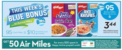 Sobeys Ontario Kellogg’s Cereal Air Miles Deal