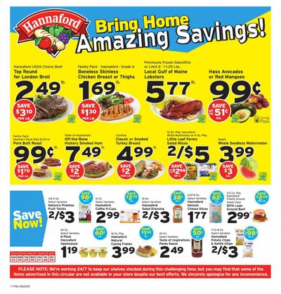 Hannaford (VT) Weekly Ad August 23 to August 29