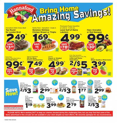 Hannaford (ME) Weekly Ad August 23 to August 29