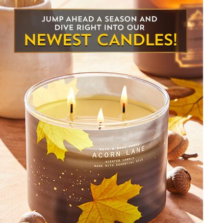 Bath & Body Works Canada Deals: Today, Save $10 off 3-Wick Candles + More Deals