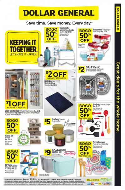 Dollar General Weekly Ad August 23 to August 29