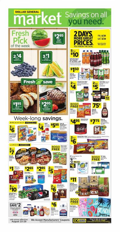 Dollar General (AL, IN, OH) Weekly Ad August 23 to August 29