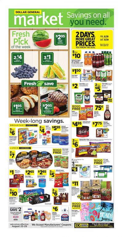 Dollar General (GA, KY, LA, TN) Weekly Ad August 23 to August 29