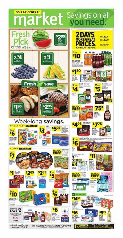 Dollar General (LA) Weekly Ad August 23 to August 29