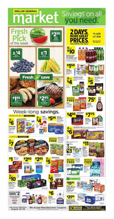 Dollar General (OK) Weekly Ad August 23 to August 29