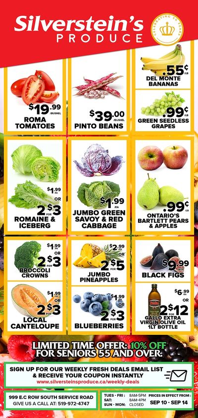Silverstein's Produce Flyer September 10 to 14