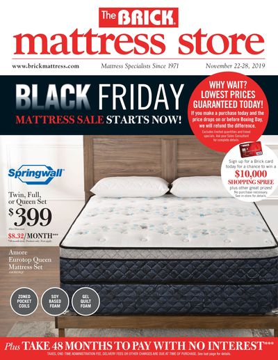 The Brick Mattress Store Flyer November 22 to 28