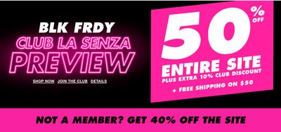 La Senza Canada Black Friday 2019 Preview: Save 50% Off + Extra 10% for Club La Senza Members Or 40% Sitewide