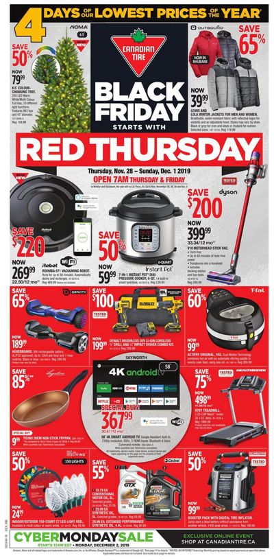 Canadian Tire Black Friday Flyer November 28 to December 1, 2019