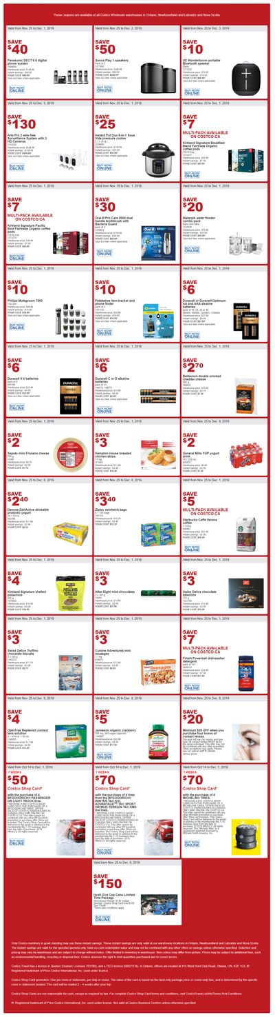 Costco (ON & Atlantic Canada) Weekly Savings November 25 to December 1