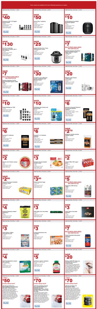 Costco (QC) Weekly Savings November 25 to December 1