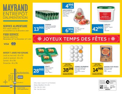 Mayrand Food Services Flyer November 25 to December 22