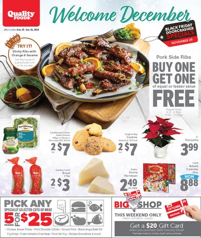 Quality Foods Flyer November 25 to December 1