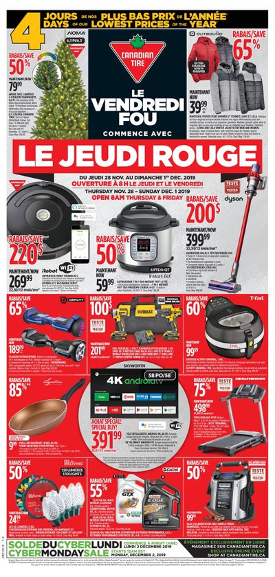 Canadian Tire (QC) Black Friday Flyer November 28 to December 1, 2019 Canadian Tire (QC) Black Friday Flyer November 28 to December 1, 2019