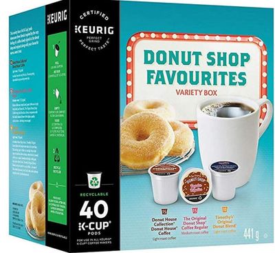 Donut Shop The Donut Shop Favorites Variety Pack of Certified K-Cup Recyclable Capsules for Keurig Coffeemaker, Box of 40 For $14.88 At Amazon Canada
