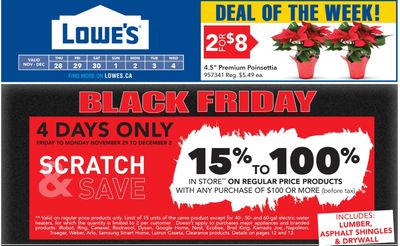 Lowe’s Canada Black Friday 2019 Flyer Deals!