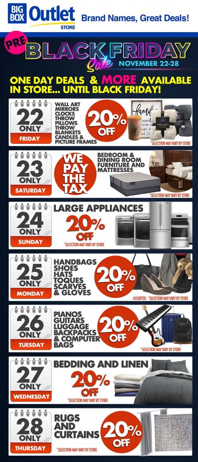 Big Box Outlet Store Flyer November 22 to 28