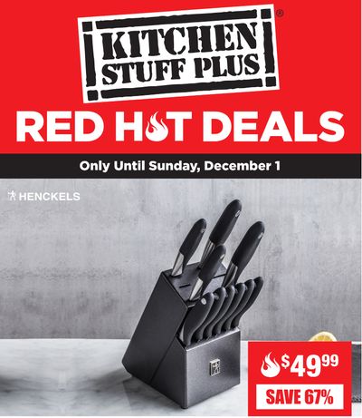 Kitchen Stuff Plus Canada Black Friday Red Hot Sale! Save 70% on Zwilling Four Star Paring Knife – 4” + More Deals