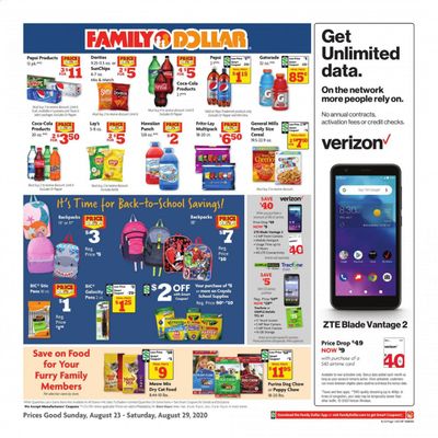 Family Dollar Weekly Ad August 23 to August 29