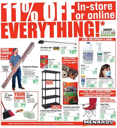 Menards Weekly Ad August 23 to August 29