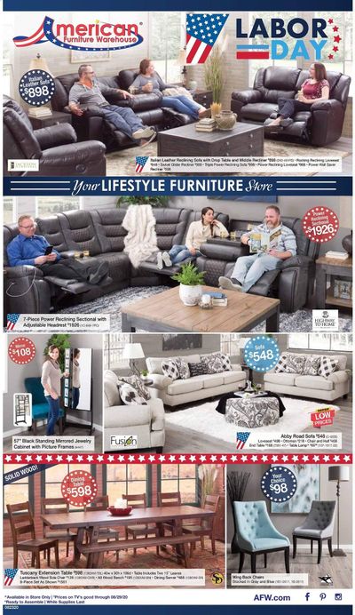 American Furniture Warehouse (CO) Weekly Ad August 23 to August 29