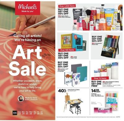 Michaels Weekly Ad August 23 to August 29